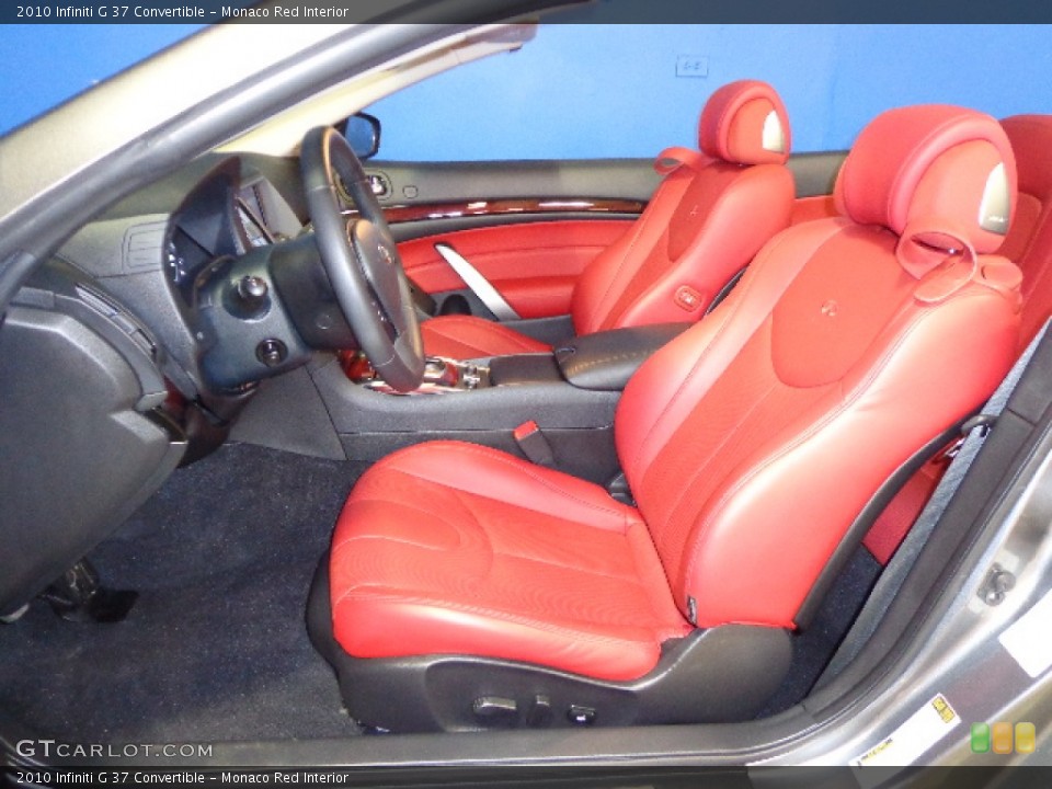 Monaco Red Interior Front Seat for the 2010 Infiniti G 37 Convertible #77472222
