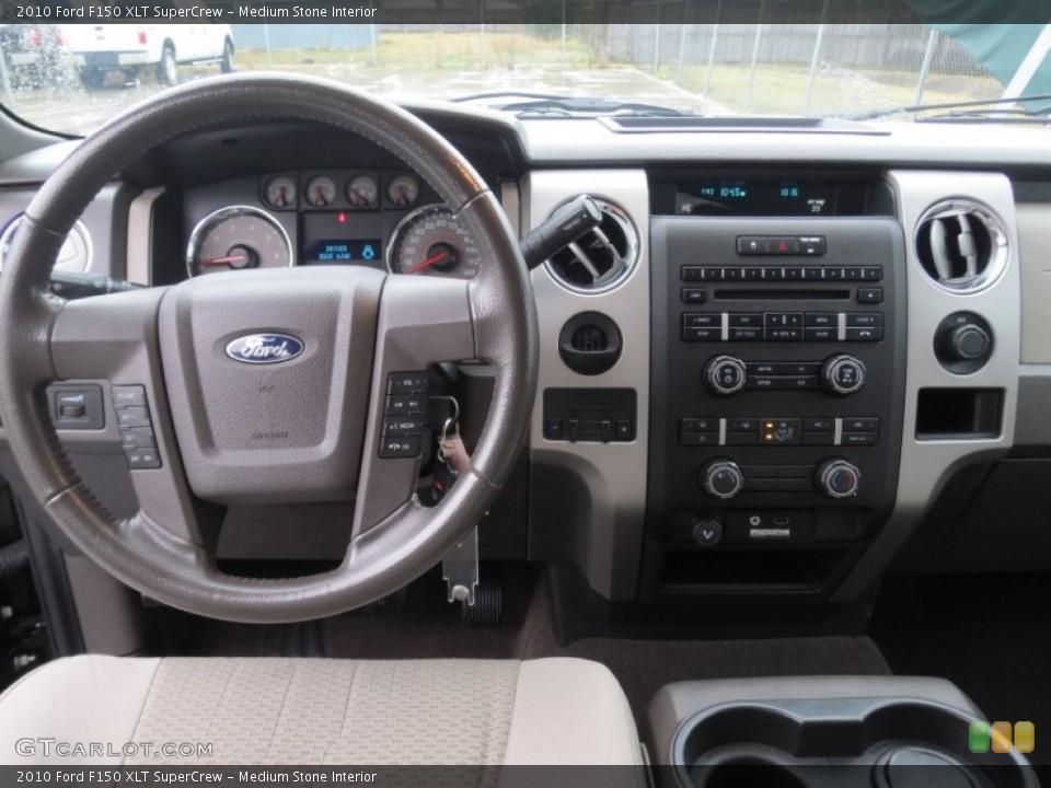 Medium Stone Interior Dashboard for the 2010 Ford F150 XLT SuperCrew #77472768