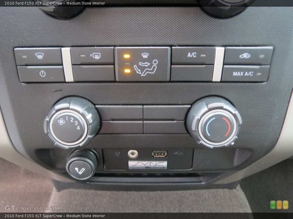Medium Stone Interior Controls for the 2010 Ford F150 XLT SuperCrew #77472792