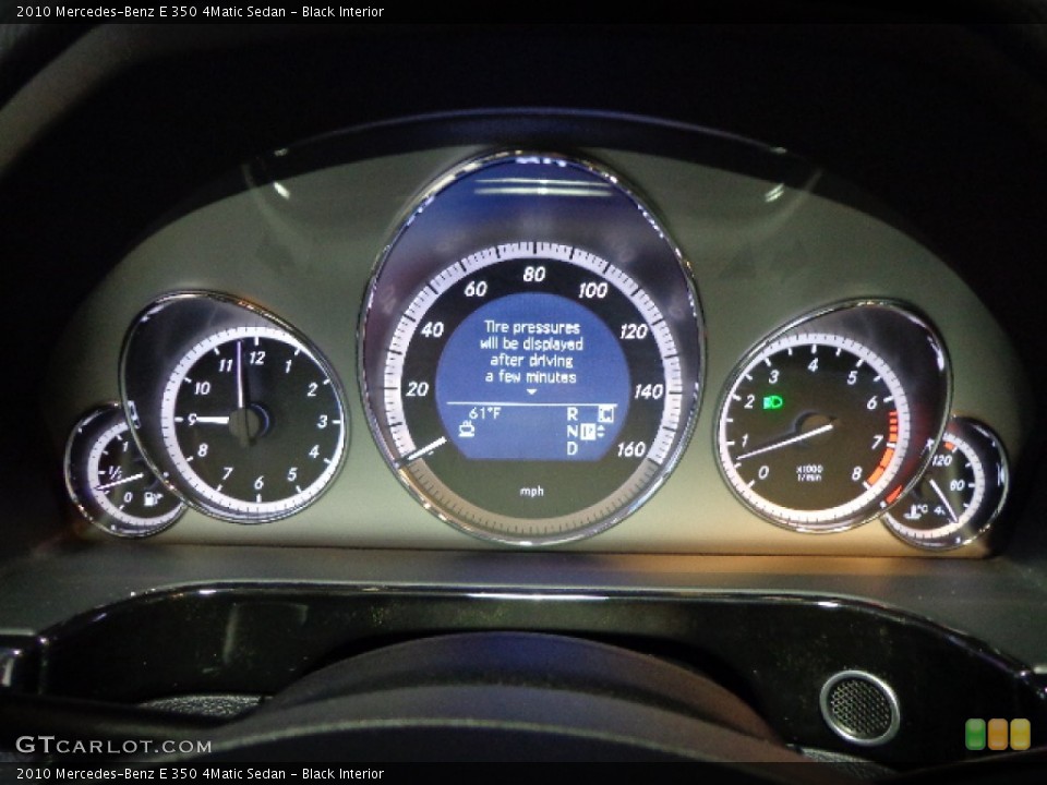 Black Interior Gauges for the 2010 Mercedes-Benz E 350 4Matic Sedan #77473074