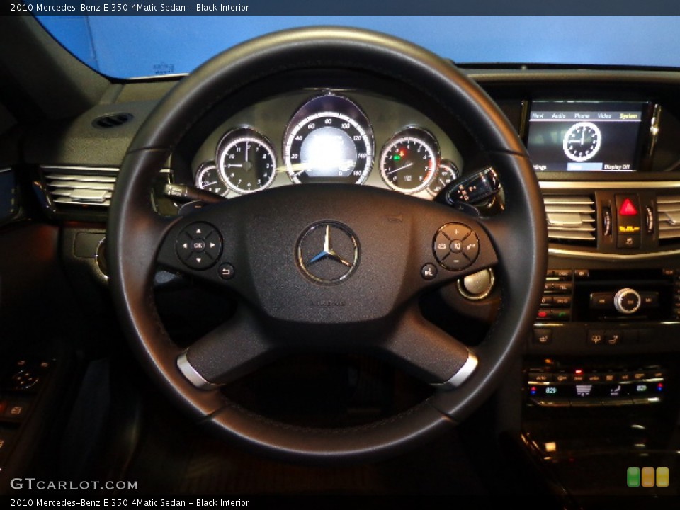 Black Interior Steering Wheel for the 2010 Mercedes-Benz E 350 4Matic Sedan #77473101