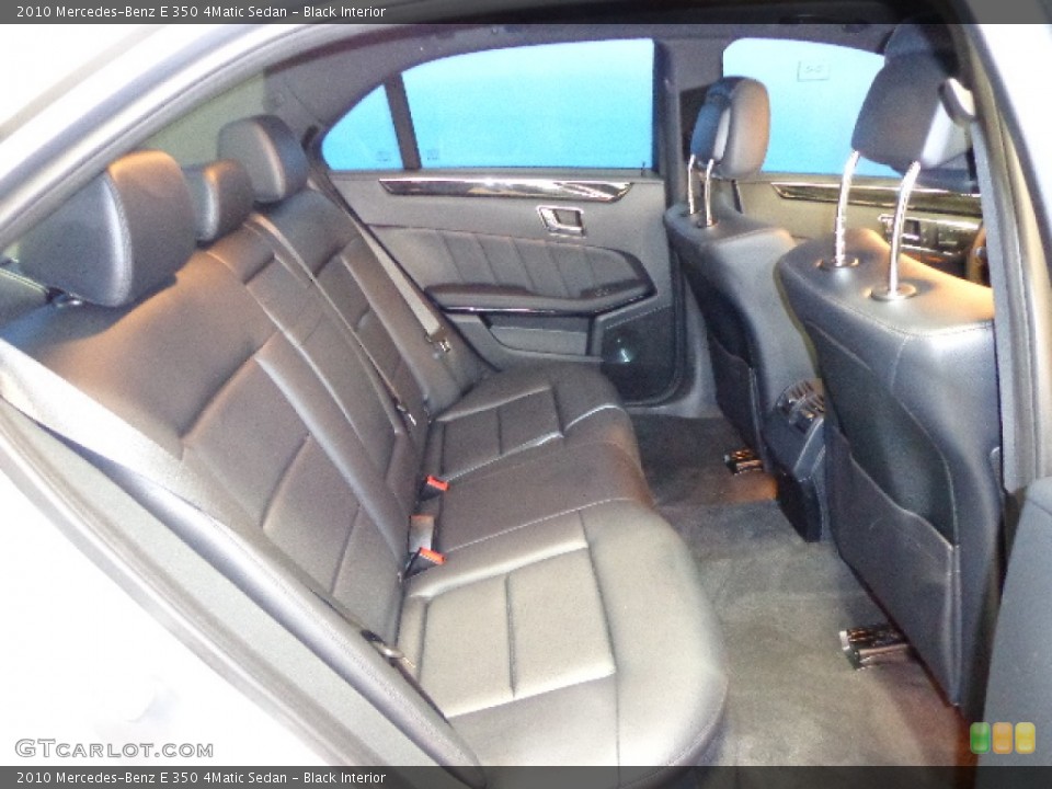 Black Interior Rear Seat for the 2010 Mercedes-Benz E 350 4Matic Sedan #77473149