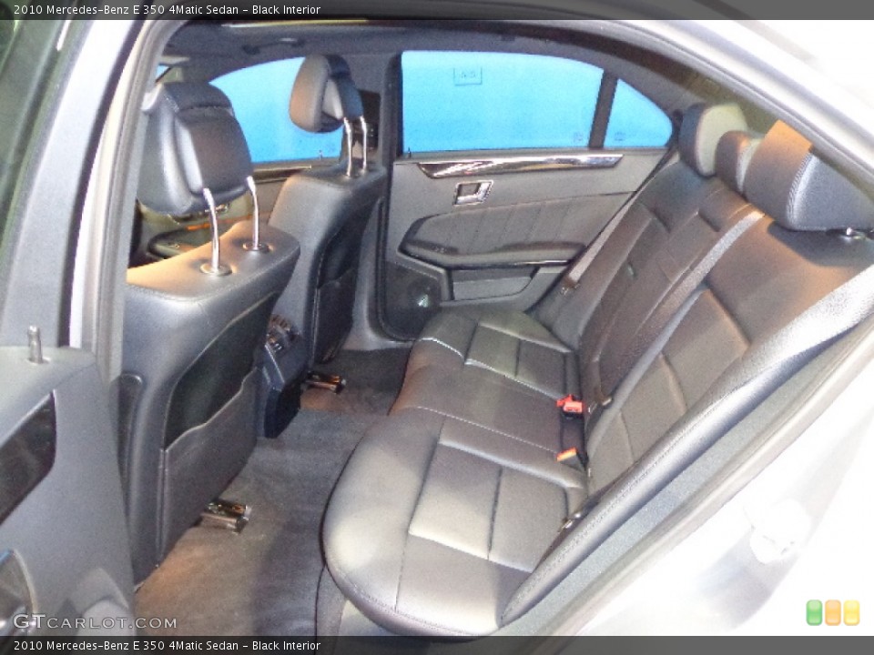 Black Interior Rear Seat for the 2010 Mercedes-Benz E 350 4Matic Sedan #77473182