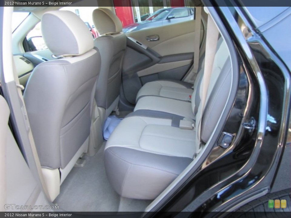 Beige Interior Rear Seat for the 2012 Nissan Murano S #77475275