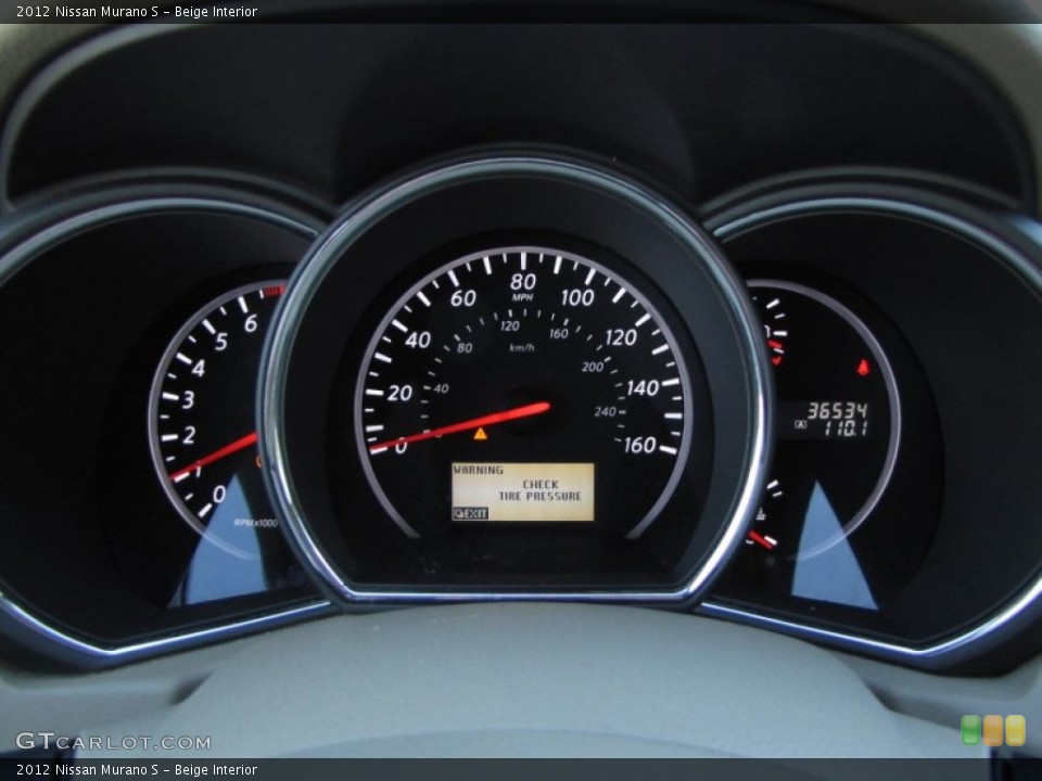 Beige Interior Gauges for the 2012 Nissan Murano S #77475456