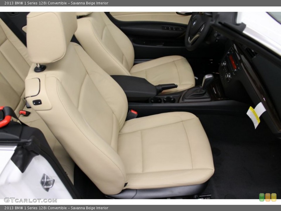 Savanna Beige Interior Front Seat for the 2013 BMW 1 Series 128i Convertible #77475956