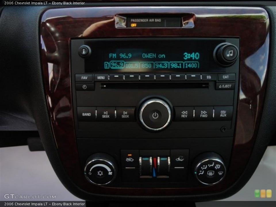 Ebony Black Interior Controls for the 2006 Chevrolet Impala LT #77480018