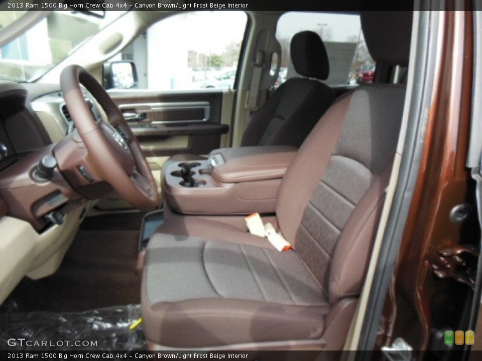 Canyon Brown/Light Frost Beige Interior Front Seat for the 2013 Ram 1500 Big Horn Crew Cab 4x4 #77481408