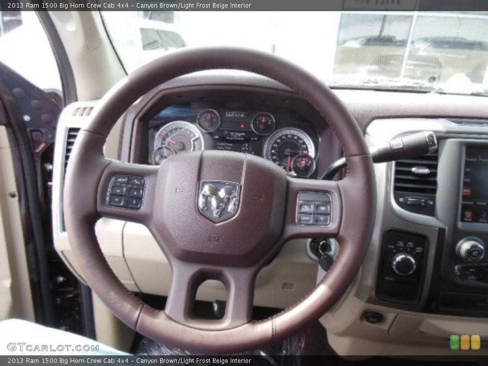 Canyon Brown/Light Frost Beige Interior Steering Wheel for the 2013 Ram 1500 Big Horn Crew Cab 4x4 #77481560