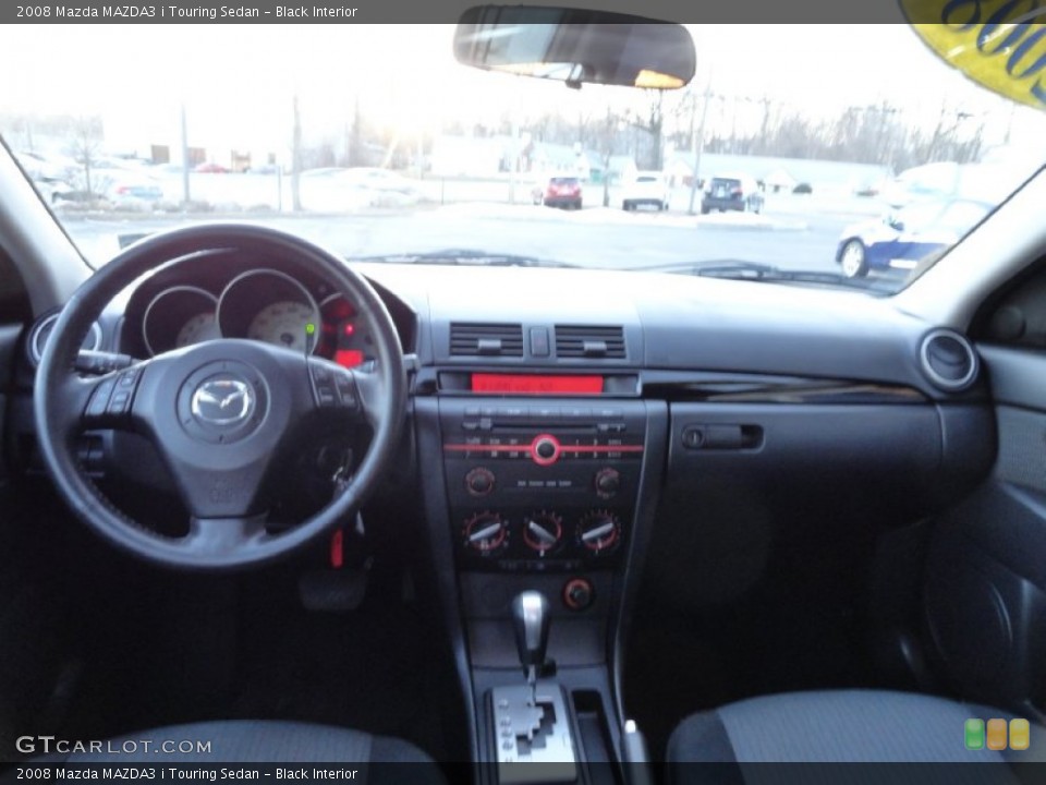 Black Interior Dashboard for the 2008 Mazda MAZDA3 i Touring Sedan #77481827