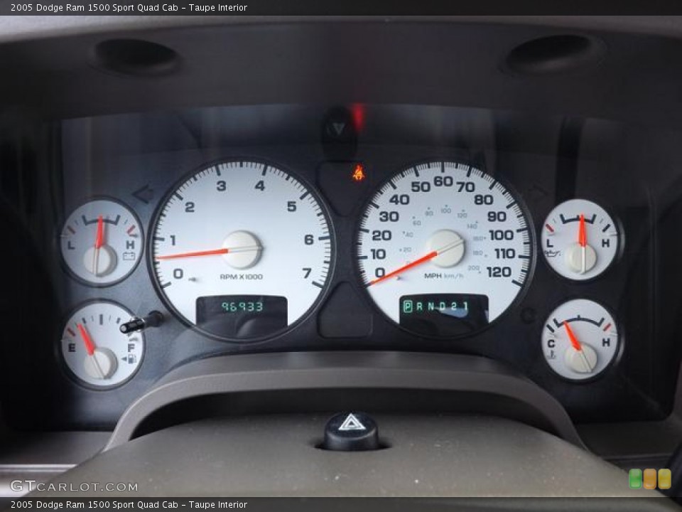 Taupe Interior Gauges for the 2005 Dodge Ram 1500 Sport Quad Cab #77482559