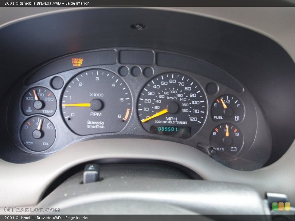 Beige Interior Gauges for the 2001 Oldsmobile Bravada AWD #77484259