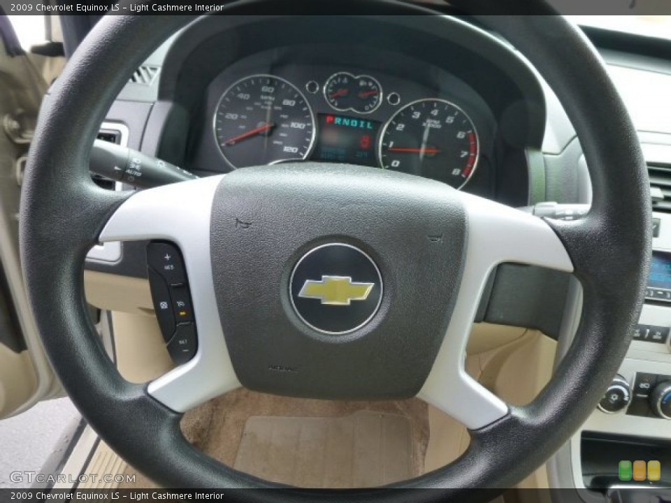Light Cashmere Interior Steering Wheel for the 2009 Chevrolet Equinox LS #77485224
