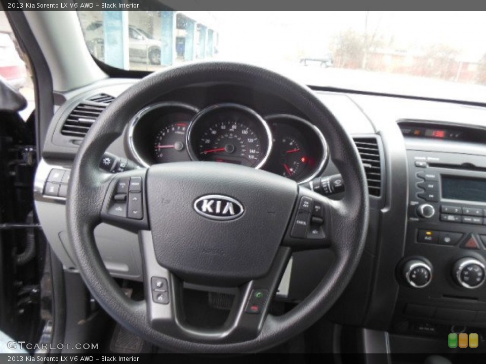 Black Interior Steering Wheel for the 2013 Kia Sorento LX V6 AWD #77485547