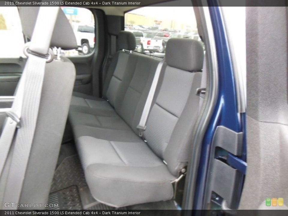 Dark Titanium Interior Rear Seat for the 2011 Chevrolet Silverado 1500 LS Extended Cab 4x4 #77486246