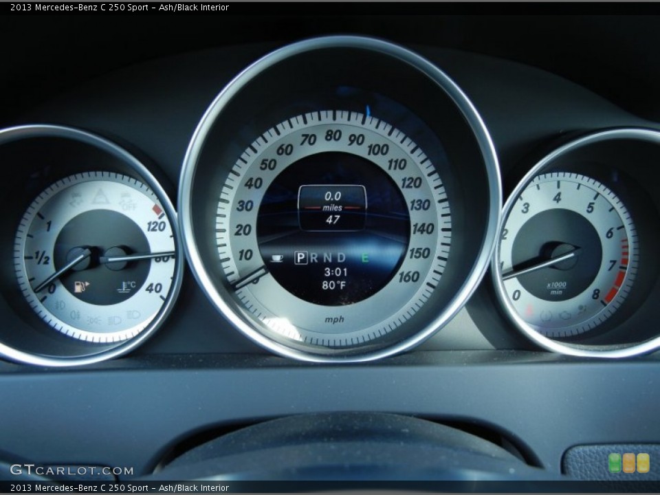Ash/Black Interior Gauges for the 2013 Mercedes-Benz C 250 Sport #77486918