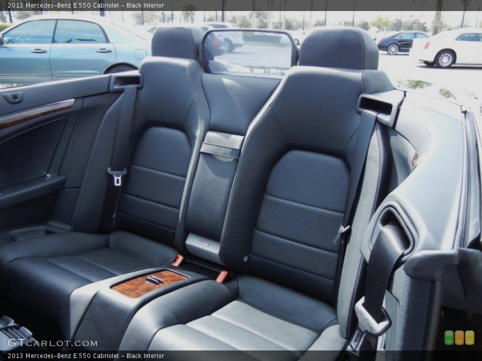 Black Interior Rear Seat for the 2013 Mercedes-Benz E 550 Cabriolet #77487641