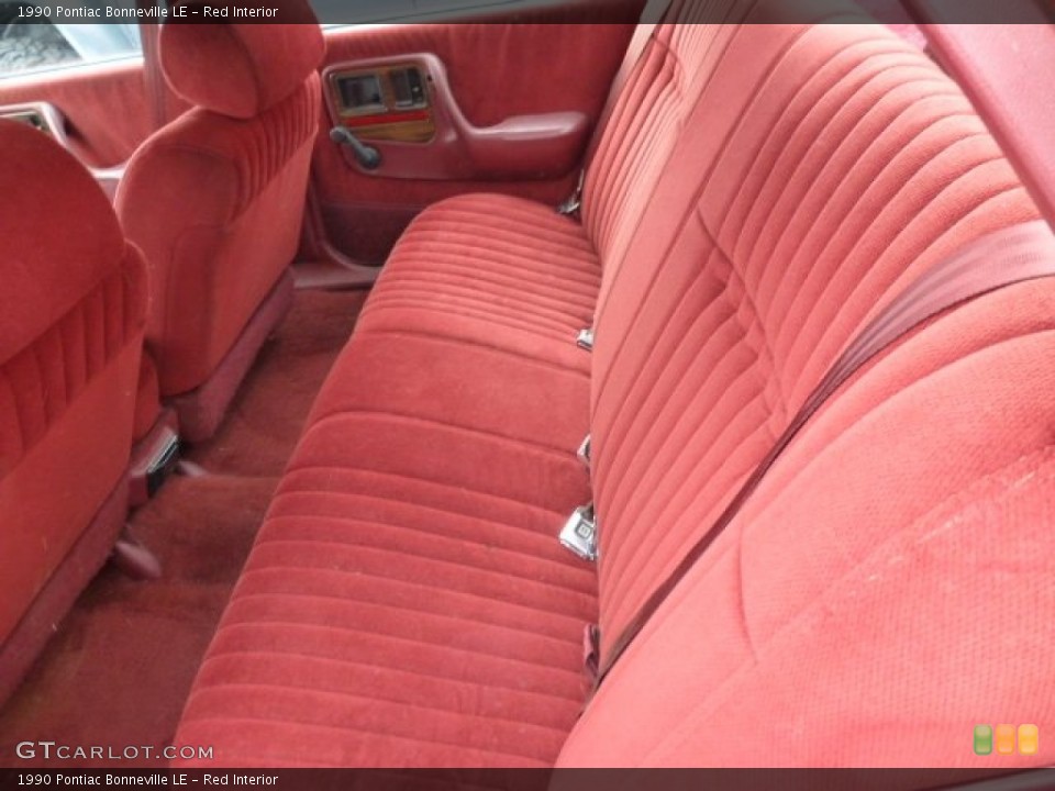 Red Interior Rear Seat for the 1990 Pontiac Bonneville LE #77487707