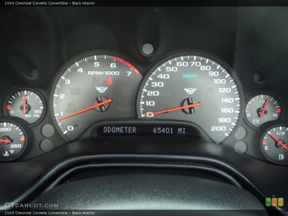 Black Interior Gauges for the 2004 Chevrolet Corvette Convertible #77487716