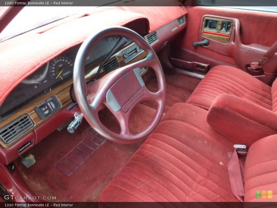 Red Interior Dashboard for the 1990 Pontiac Bonneville LE #77487765