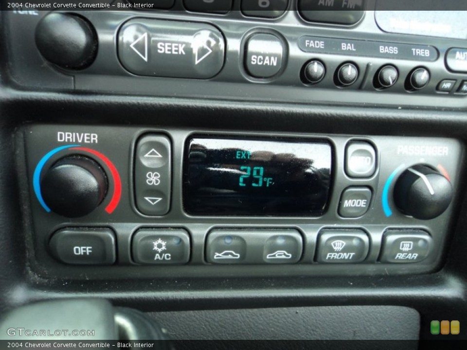 Black Interior Controls for the 2004 Chevrolet Corvette Convertible #77487913