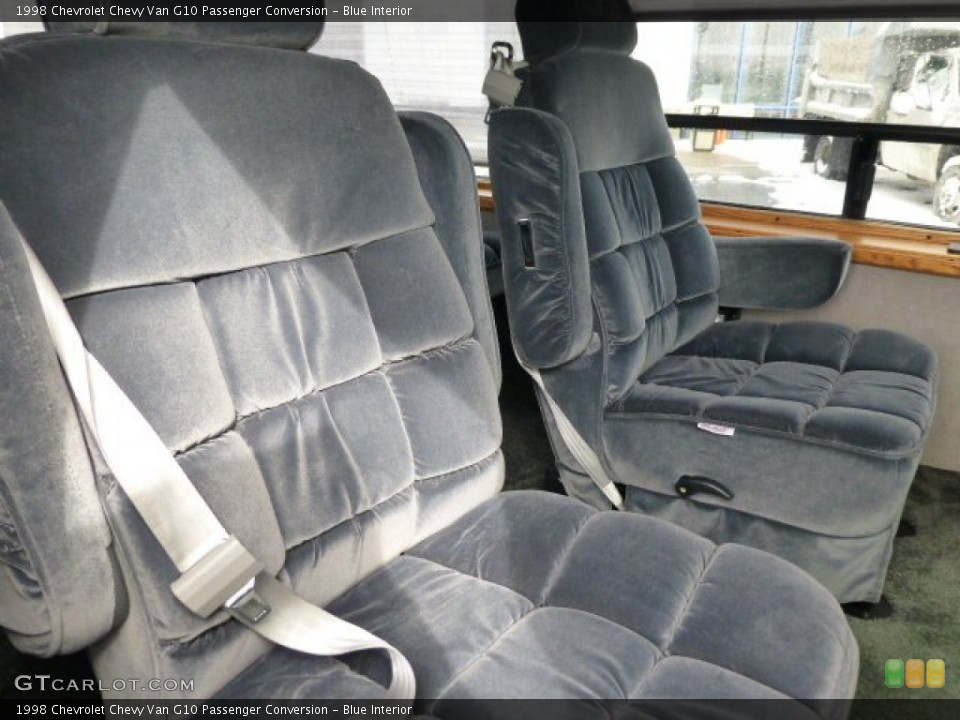 Blue Interior Rear Seat for the 1998 Chevrolet Chevy Van G10 Passenger Conversion #77488073