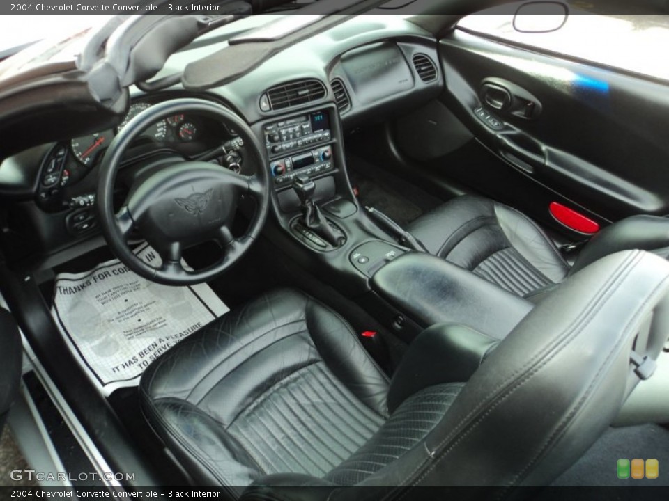 Black Interior Prime Interior for the 2004 Chevrolet Corvette Convertible #77488103