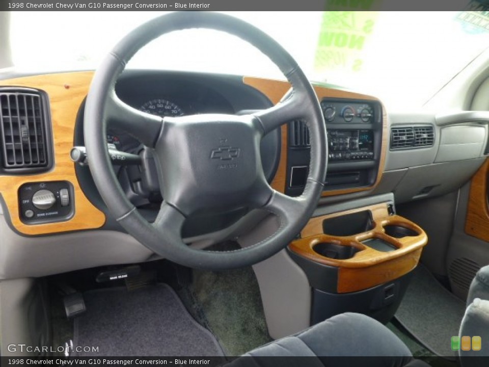 Blue Interior Dashboard for the 1998 Chevrolet Chevy Van G10 Passenger Conversion #77488151