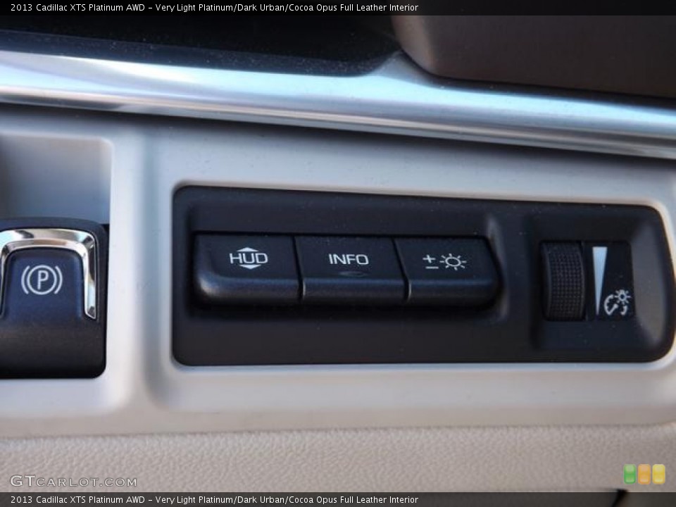 Very Light Platinum/Dark Urban/Cocoa Opus Full Leather Interior Controls for the 2013 Cadillac XTS Platinum AWD #77488166