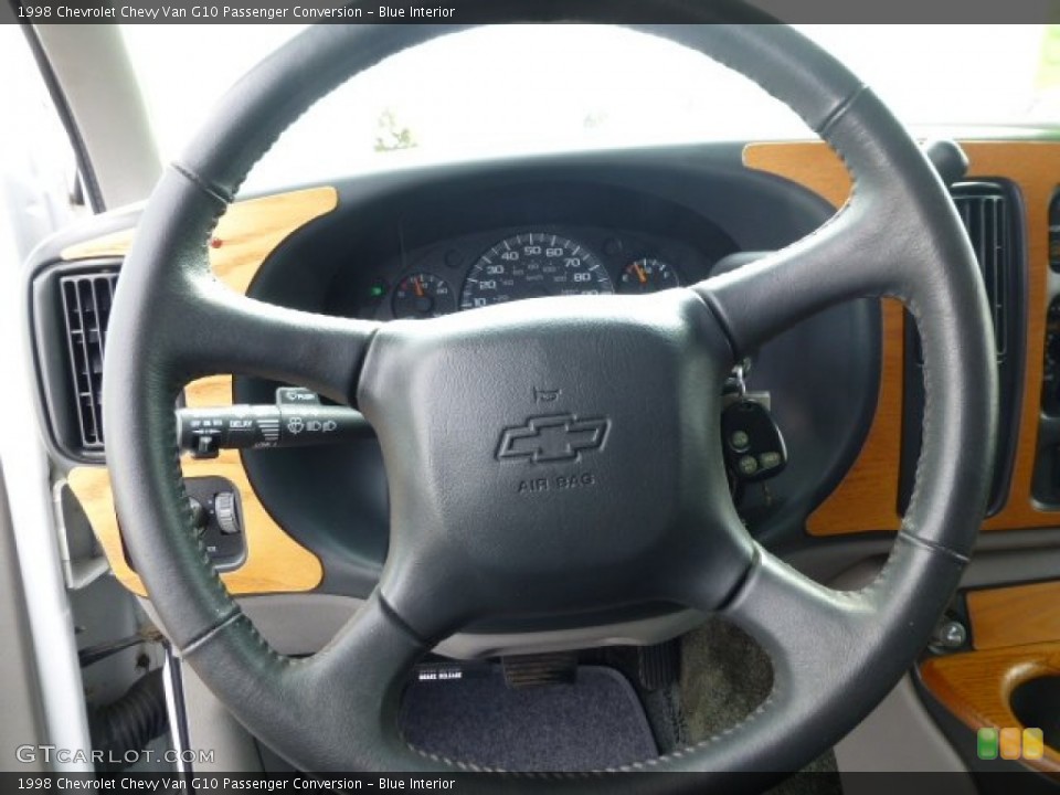 Blue Interior Steering Wheel for the 1998 Chevrolet Chevy Van G10 Passenger Conversion #77488193