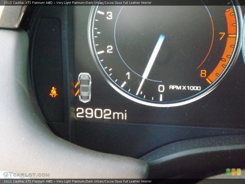 Very Light Platinum/Dark Urban/Cocoa Opus Full Leather Interior Gauges for the 2013 Cadillac XTS Platinum AWD #77488204