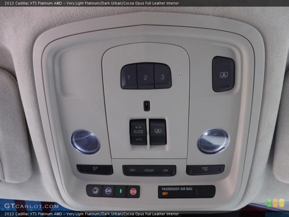 Very Light Platinum/Dark Urban/Cocoa Opus Full Leather Interior Controls for the 2013 Cadillac XTS Platinum AWD #77488235