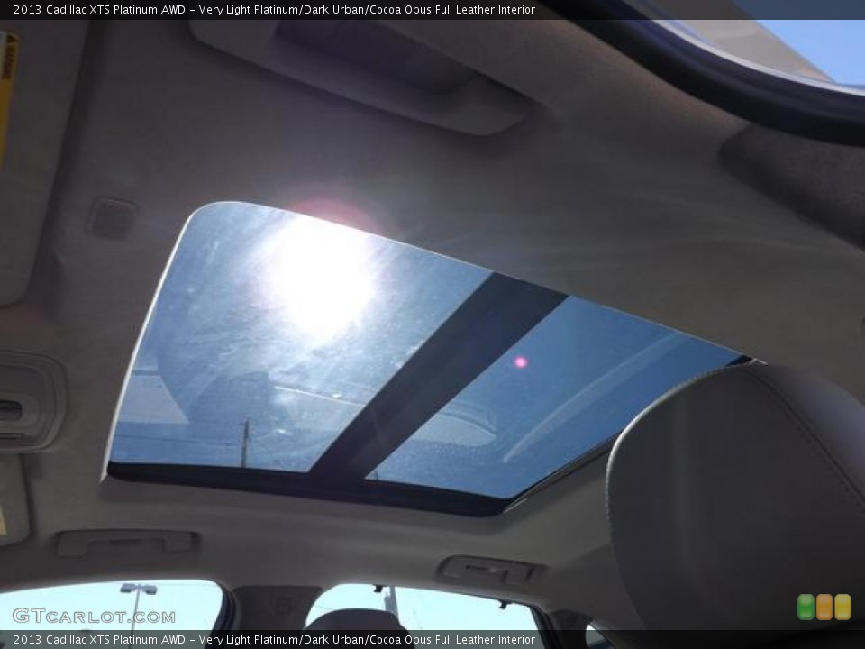 Very Light Platinum/Dark Urban/Cocoa Opus Full Leather Interior Sunroof for the 2013 Cadillac XTS Platinum AWD #77488250