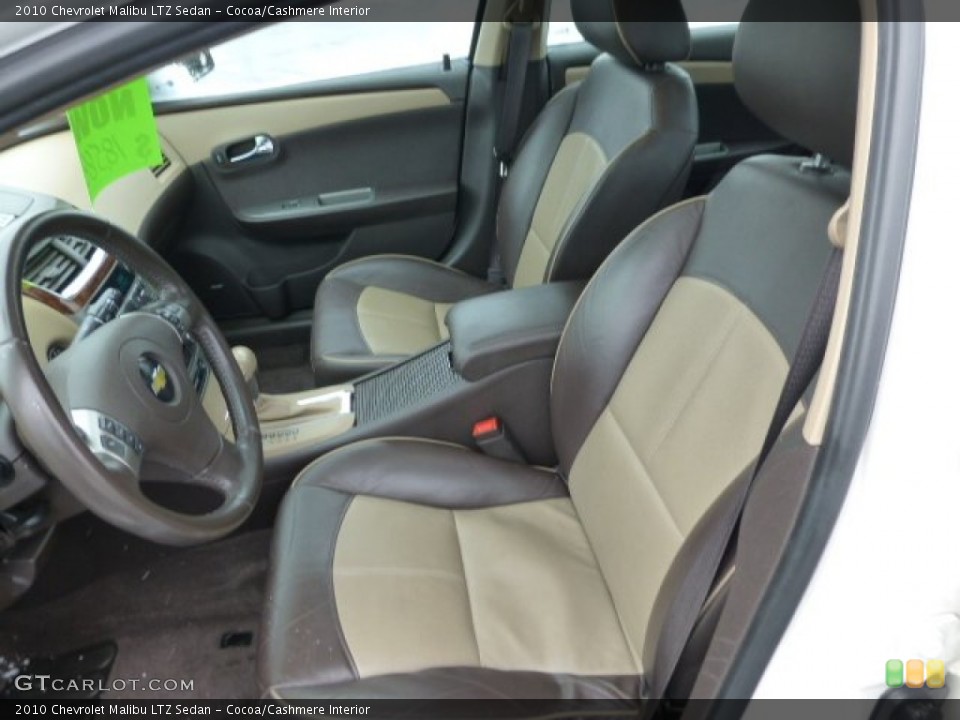 Cocoa/Cashmere Interior Front Seat for the 2010 Chevrolet Malibu LTZ Sedan #77488463