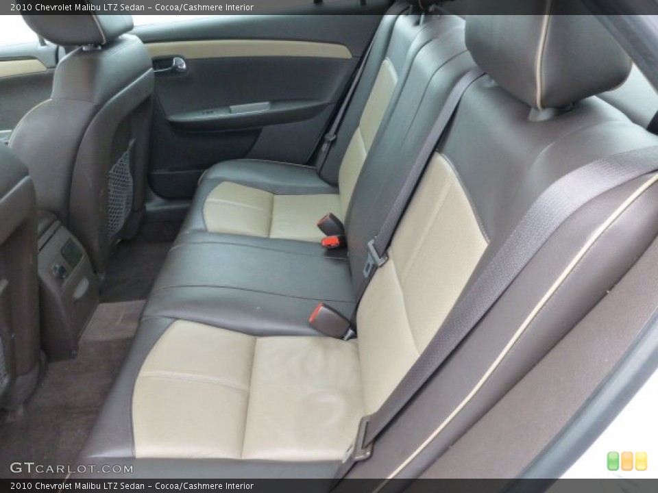 Cocoa/Cashmere Interior Rear Seat for the 2010 Chevrolet Malibu LTZ Sedan #77488473