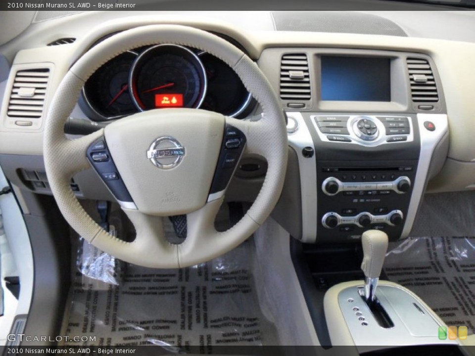 Beige Interior Dashboard for the 2010 Nissan Murano SL AWD #77491976