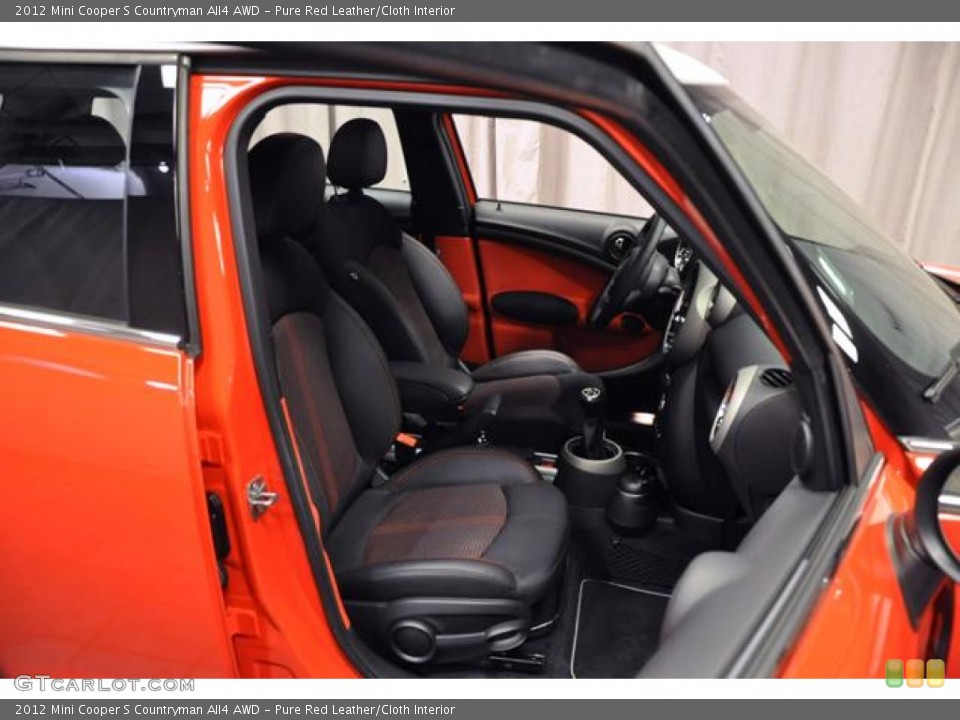 Pure Red Leather/Cloth Interior Photo for the 2012 Mini Cooper S Countryman All4 AWD #77496892
