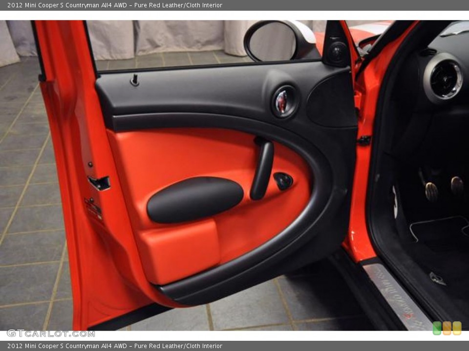 Pure Red Leather/Cloth Interior Door Panel for the 2012 Mini Cooper S Countryman All4 AWD #77497177