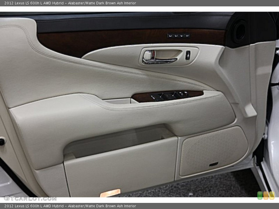 Alabaster/Matte Dark Brown Ash Interior Door Panel for the 2012 Lexus LS 600h L AWD Hybrid #77499649