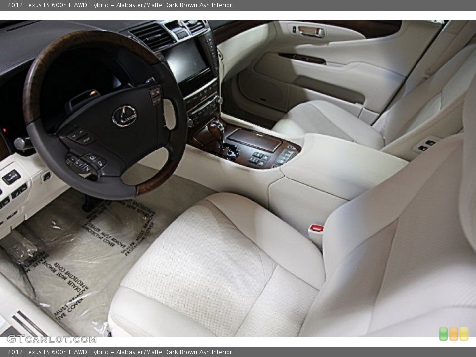 Alabaster/Matte Dark Brown Ash Interior Photo for the 2012 Lexus LS 600h L AWD Hybrid #77499683