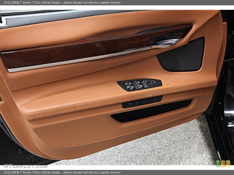 Amaro Brown Full Merino Leather Interior Door Panel for the 2010 BMW 7 Series 750Li xDrive Sedan #77500151