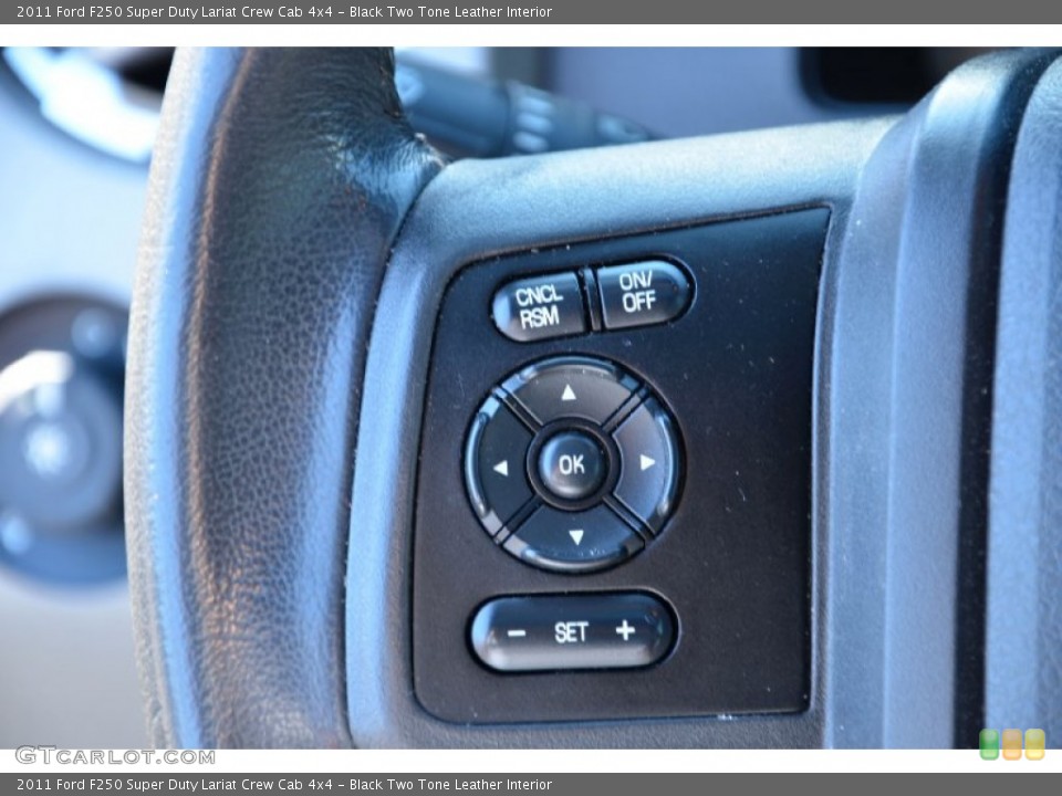 Black Two Tone Leather Interior Controls for the 2011 Ford F250 Super Duty Lariat Crew Cab 4x4 #77502227