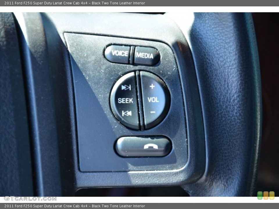 Black Two Tone Leather Interior Controls for the 2011 Ford F250 Super Duty Lariat Crew Cab 4x4 #77502245