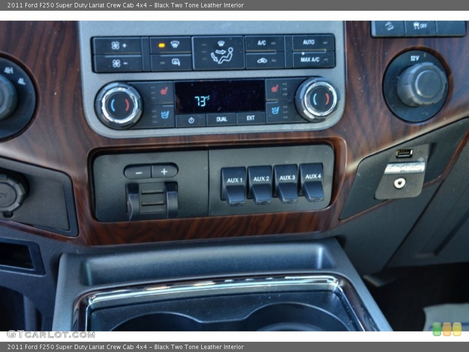 Black Two Tone Leather Interior Controls for the 2011 Ford F250 Super Duty Lariat Crew Cab 4x4 #77502379