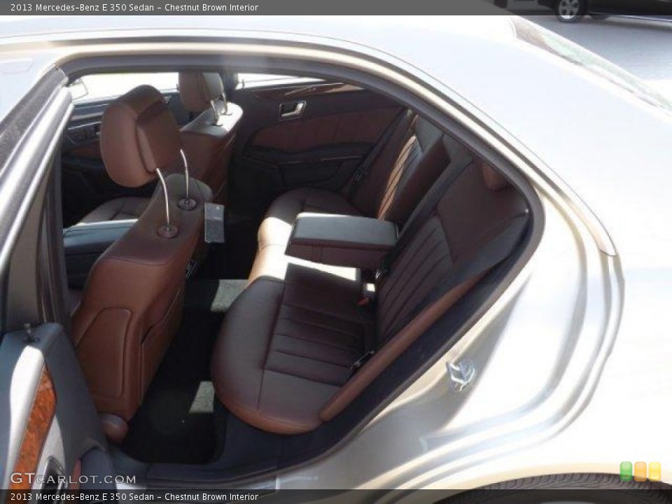 Chestnut Brown Interior Rear Seat for the 2013 Mercedes-Benz E 350 Sedan #77503039