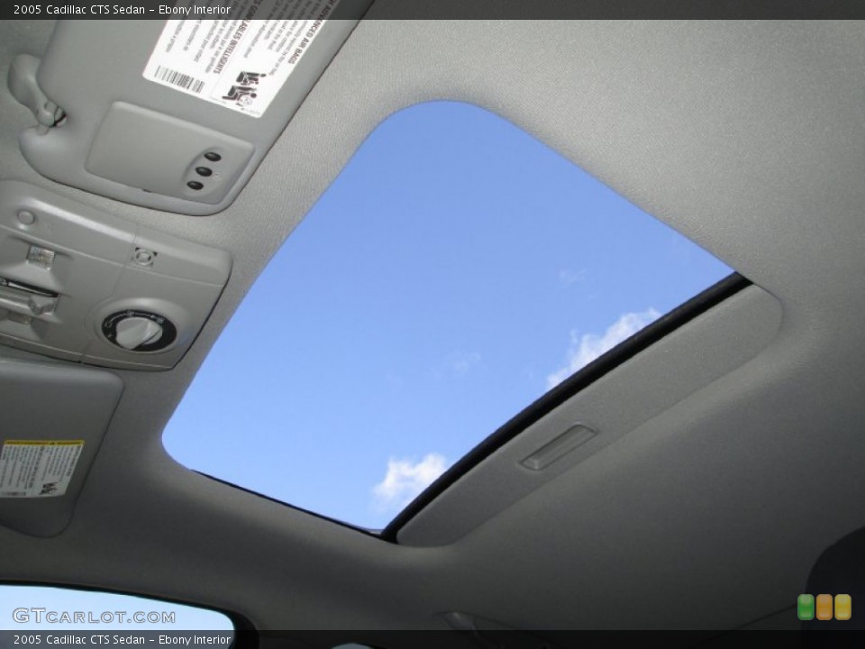 Ebony Interior Sunroof for the 2005 Cadillac CTS Sedan #77503589