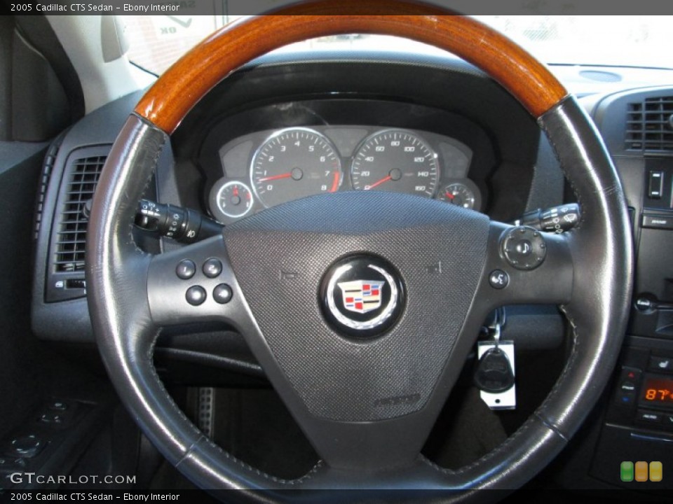 Ebony Interior Steering Wheel for the 2005 Cadillac CTS Sedan #77503697