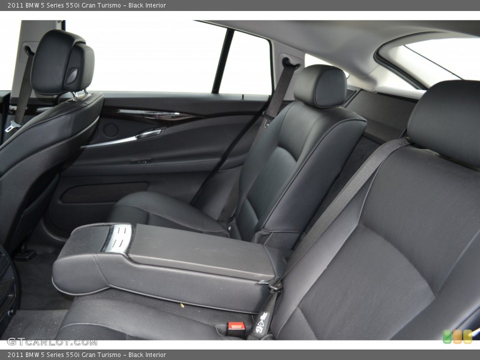 Black Interior Rear Seat for the 2011 BMW 5 Series 550i Gran Turismo #77504576