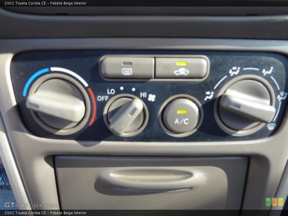 Pebble Beige Interior Controls for the 2001 Toyota Corolla CE #77505131