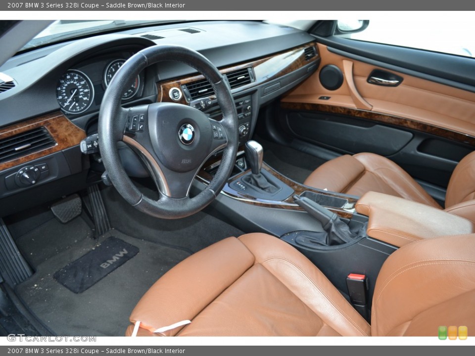 Saddle Brown/Black Interior Prime Interior for the 2007 BMW 3 Series 328i Coupe #77505338